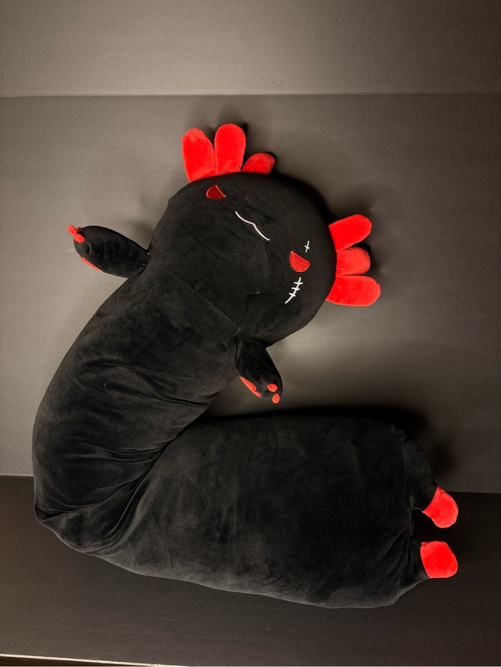Jumbo axolotl body pillow plush